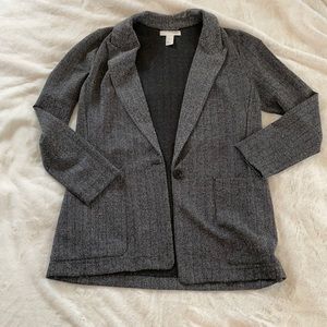 H&M Grey Herringbone Blazer